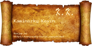 Kaminszky Kevin névjegykártya