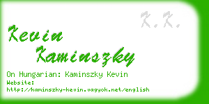 kevin kaminszky business card